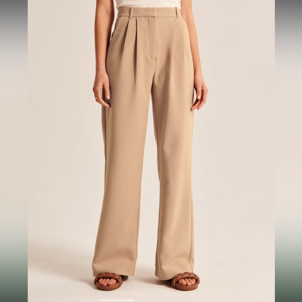 Abercrombie & Fitch Sloane Tan Wide Leg Dress Pants 25/0